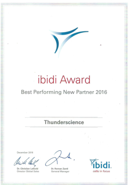 雷萌生物獲得德國ibidi年度最佳銷售獎(jiǎng)